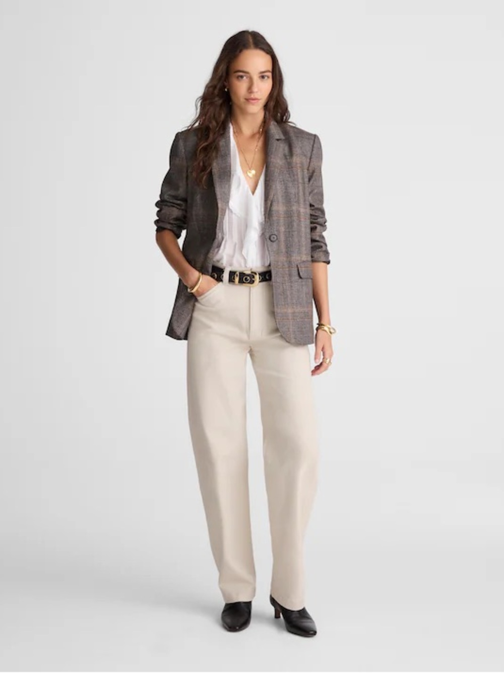 Madewell The Balloon Pant in Form Grey Khaki Size 32 NWT